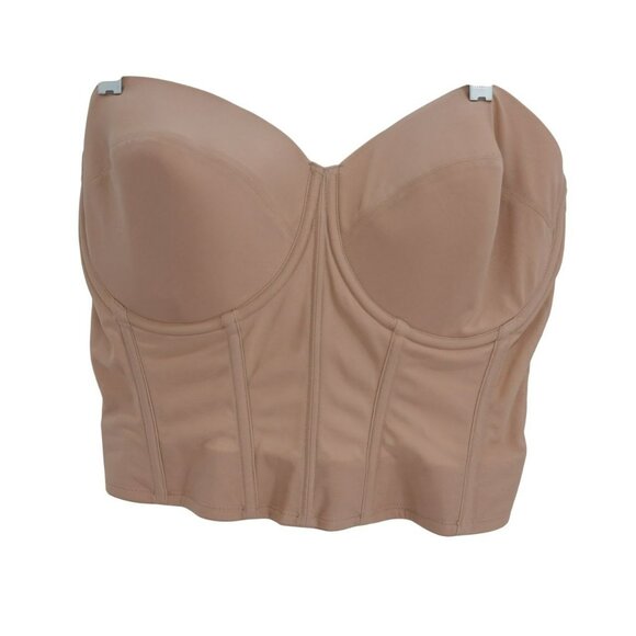 NEW Dominique Brie Backless Strapless Bra Size 38 F Beige 6380 - Picture 1 of 4